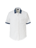 Product Image of Cotton Button Front Polo-White