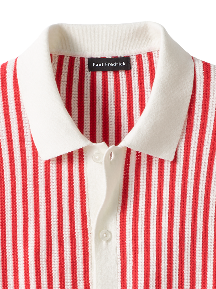 Alternate Image of Cotton Crochet Button Front Polo-5