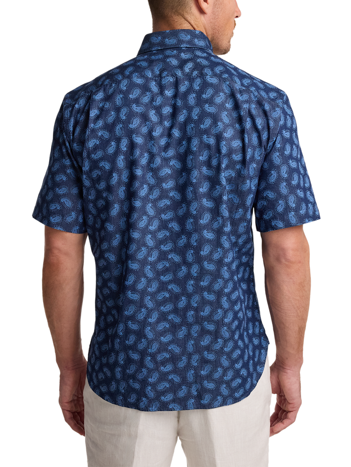 Alternate Image of Cotton Denim Paisley Casual Shirt-4