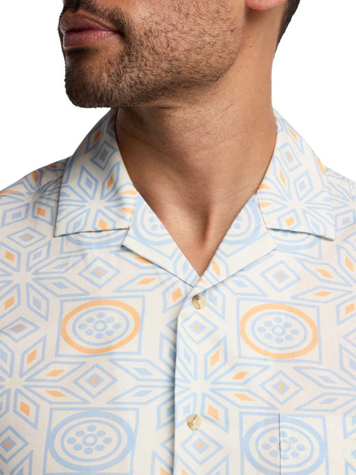 Alternate Image of Cotton Geometric Casual Shirt-2