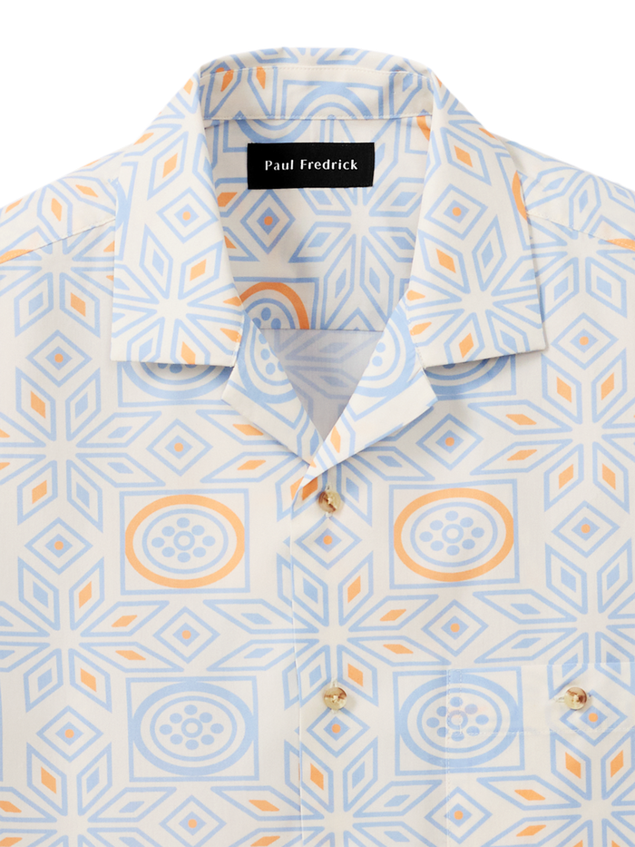 Alternate Image of Cotton Geometric Casual Shirt-5