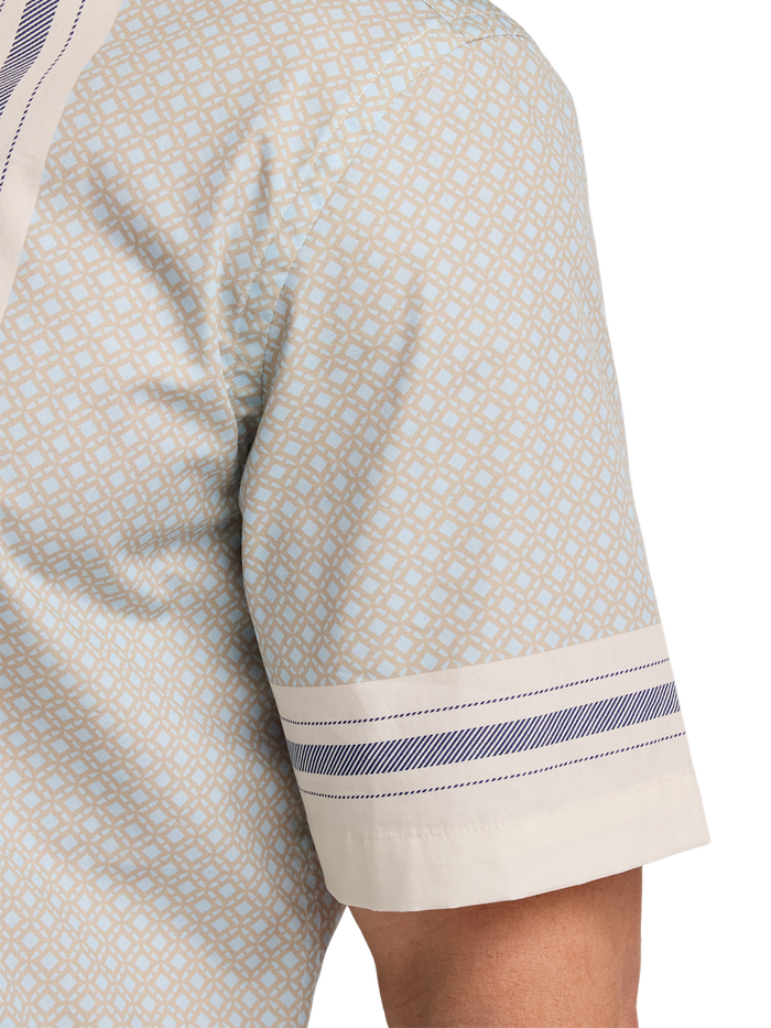 Alternate Image of Cotton Geometric Casual Shirt-3