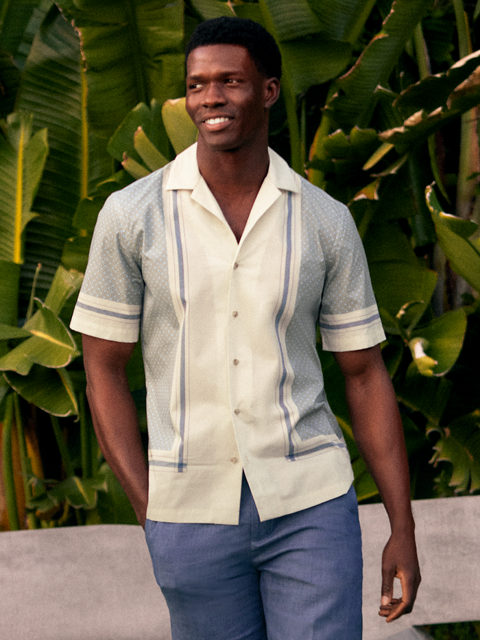 Alternate Image of Cotton Geometric Casual Shirt-6