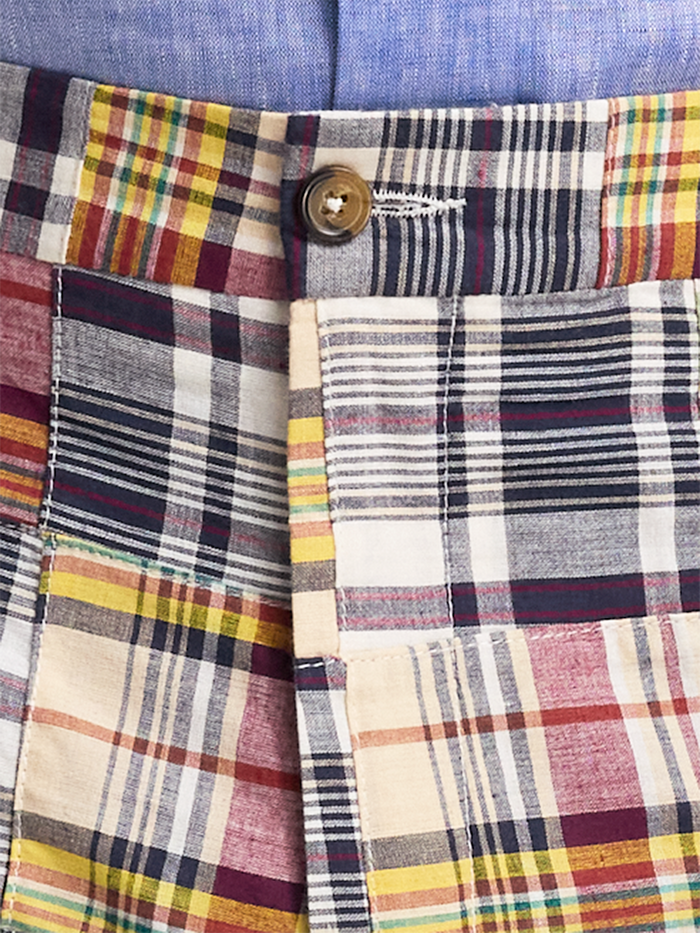 Alternate Image of Cotton Madras Flat Front Shorts-3