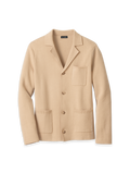 Product Image of Cotton Notch Lapel Cardigan Sweater-Tan