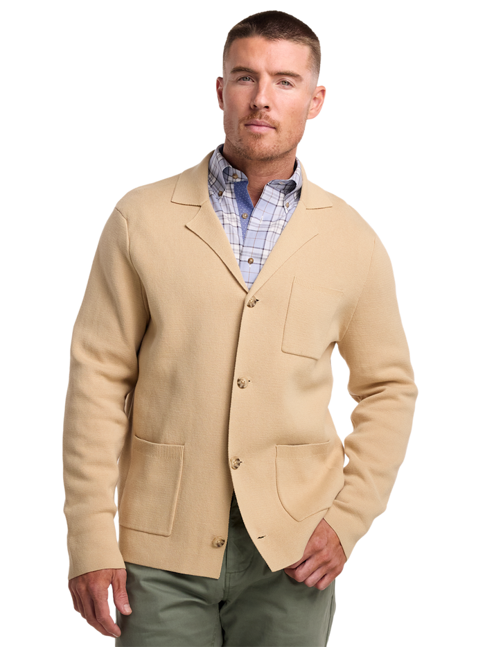 Alternate Image of Cotton Notch Lapel Cardigan Sweater-1
