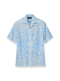 Product Image of Cotton Paisley Bandana Casual Shirt-Blue