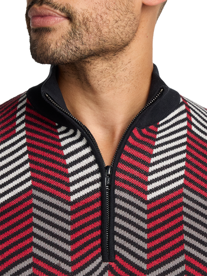 Alternate Image of Cotton Quarter Zip Mock Neck Sweater-2