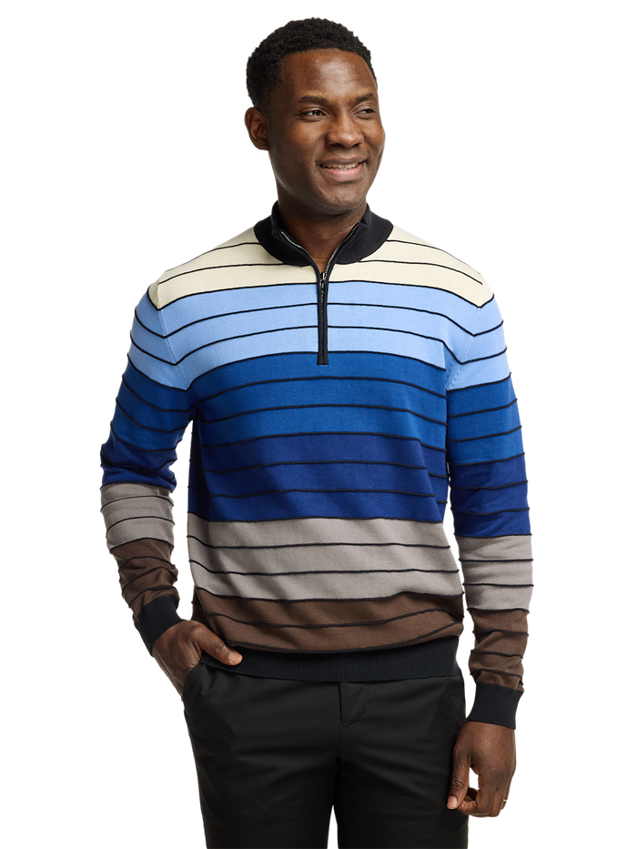 Alternate Image of Cotton Quarter Zip Mock Neck Sweater-1