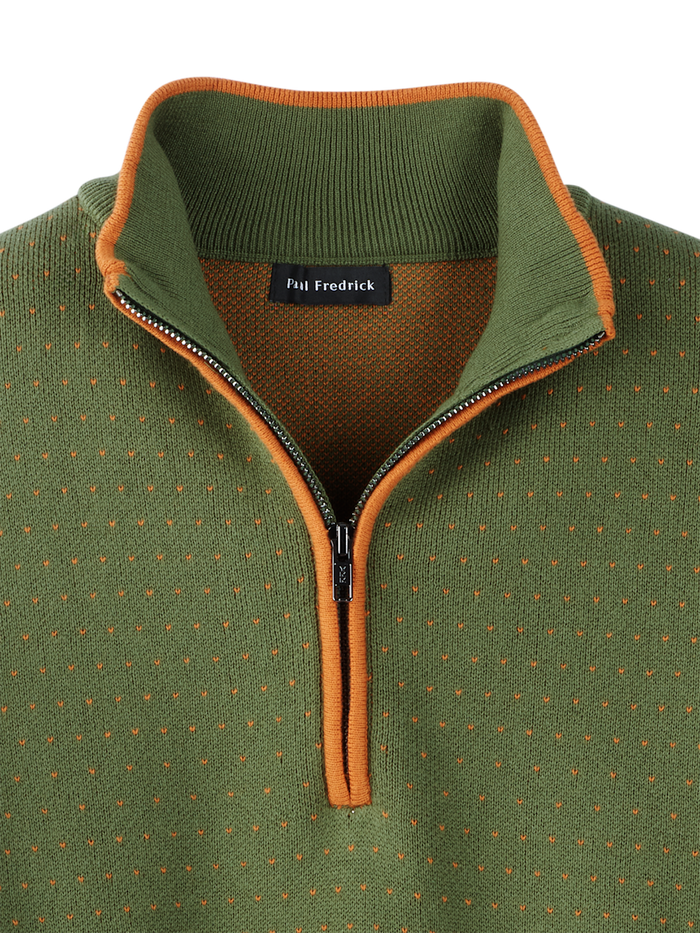 Alternate Image of Cotton Quarter Zip Mock Neck Sweater-5