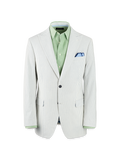 Product Image of Cotton Stretch Stripe Seersucker Single Breasted Peak Lapel Suit Jacket-White/Blue