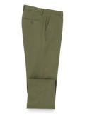 Product Image of Cotton Stretch Twill Pants-Olive#model_flat front