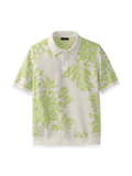 Product Image of Cotton Three Button Polo-Green