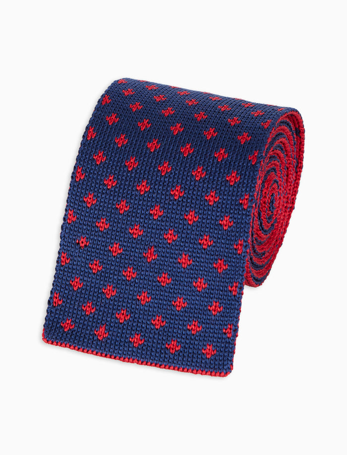 Cravatta uomo seta rossa fantasia giglio - Gallo 1927 - Official Online Shop