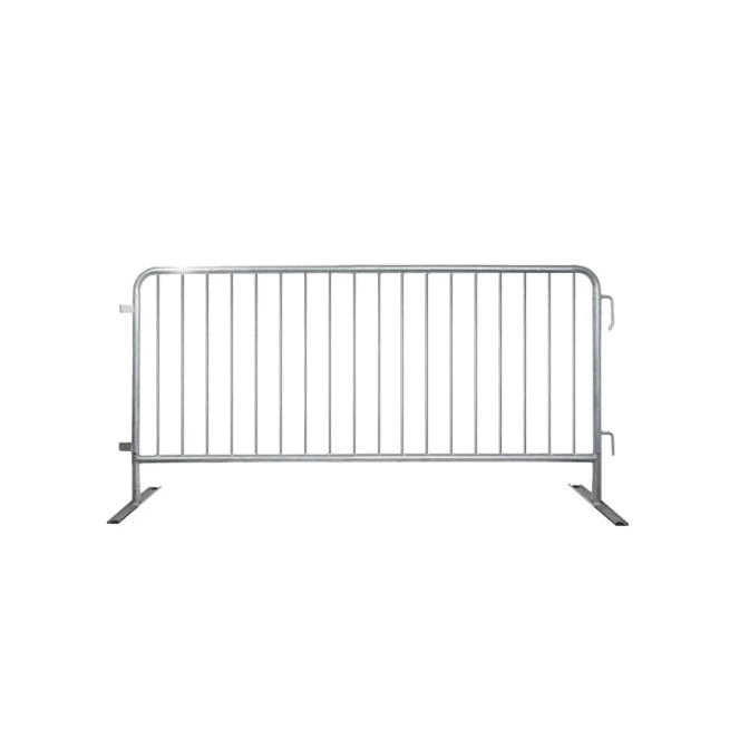 Crowdmaster® Crowd Control Pre Galvanized Heavy Duty Steel Barricade - Flat Feet - 6.5 Ft Long