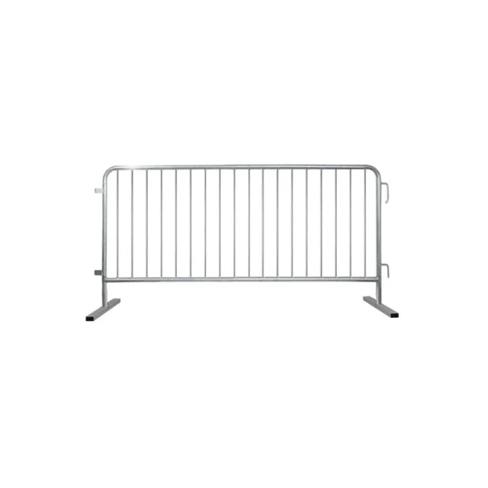 Crowdmaster® Crowd Control Pre Galvanized Heavy Duty Steel Barricade - HD Flat Feet - 6.5 Ft Long