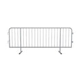 Crowdmaster® Crowd Control Pre Galvanized Heavy Duty Steel Barricade - HD Flat Feet - 8.4 Ft Long