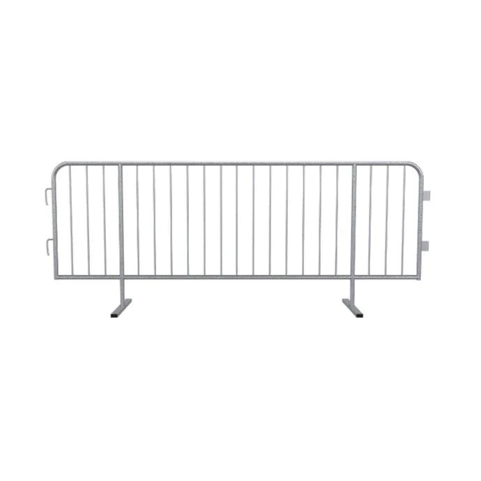 Crowdmaster® Crowd Control Pre Galvanized Heavy Duty Steel Barricade - HD Flat Feet - 8.4 Ft Long
