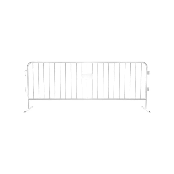 Crowdmaster® Crowd Control Powder Coated Heavy Duty Steel Barricade - Flat Feet - 8.4 Ft Long