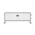 Crowdmaster® Crowd Control Powder Coated Heavy Duty Steel Barricade - HD Flat Feet - 8.4 Ft Long