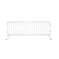 Crowdmaster® Crowd Control Powder Coated Heavy Duty Steel Barricade - HD Flat Feet - 8.5 Ft Long