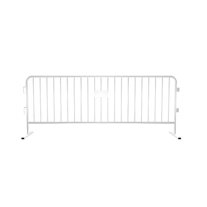 Crowdmaster® Crowd Control Powder Coated Heavy Duty Steel Barricade - HD Flat Feet - 8.5 Ft Long