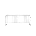 Crowdmaster® Crowd Control Powder Coated Heavy Duty Steel Barricade - Roller Feet - 8.5 Ft Long