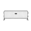 Crowdmaster® Crowd Control Powder Coated Heavy Duty Steel Barricade - Roller Feet - 8.4 Ft Long