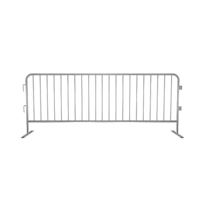 Crowdmaster® Crowd Control Pre Galvanized Heavy Duty Steel Barricade - Flat Feet - 8.4 Ft Long