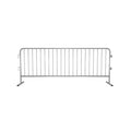 Crowdmaster® Crowd Control Pre Galvanized Light Duty Steel Barricade - HD Flat Feet - 8.4 Ft Long