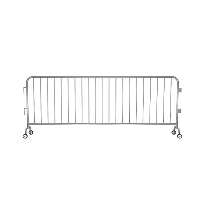 Crowdmaster® Crowd Control Pre Galvanized Light Duty Steel Barricade - Bridge Feet - 8.4 Ft Long