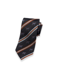 Product Image of Dog Motif Woven Silk Tie-Black Multi