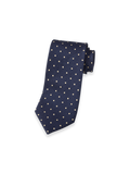 Product Image of Dot Lurex Woven Silk Tie-Blue