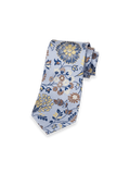 Floral Woven Silk Tie - Blue Multi