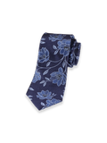 Product Image of Floral Woven Silk Tie-Blue