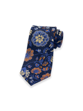 Product Image of Floral Woven Silk Tie-Navy Multi