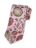 Product Image of Floral Woven Silk Tie-Pink Multi