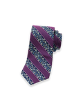 Product Image of Floral Woven Silk Tie-Purple/Navy
