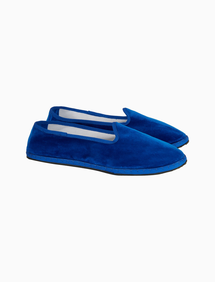 Friulane unisex velluto blu copiativo tinta unita - Gallo 1927 - Official Online Shop