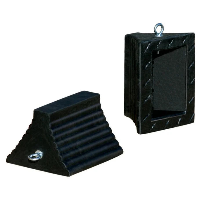 General-Purpose 10.5" Rubber Wheel Chocks - Corded Bottom - RC815