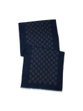 Product Image of Geometric Wool Suit Scarf-Navy/Tan