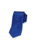 Product Image of Geometric Woven Silk Tie-Blue