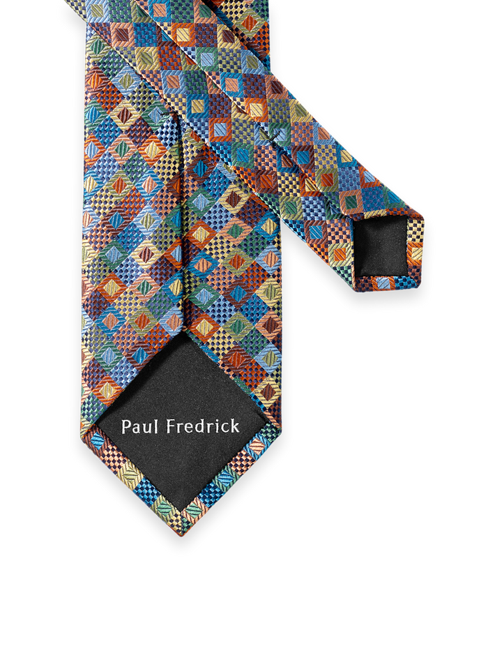 Alternate Image of Geometric Woven Silk Tie-2