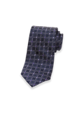 Product Image of Geometric Woven Silk Tie-Grey/Purple