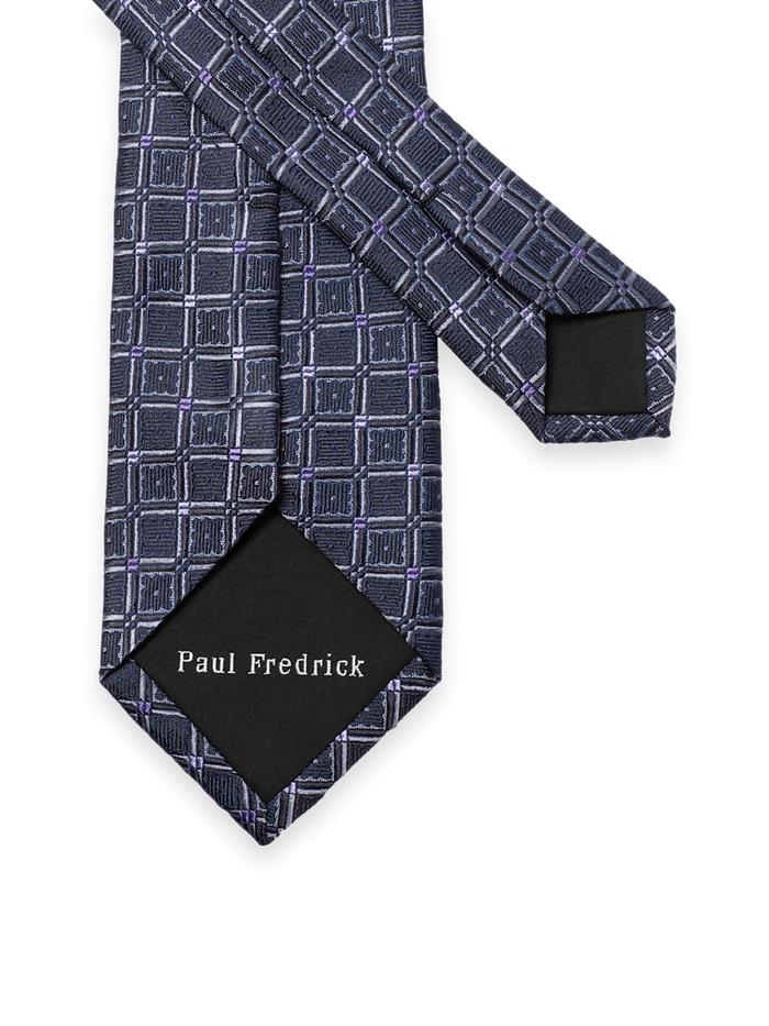Alternate Image of Geometric Woven Silk Tie-2
