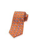 Product Image of Geometric Woven Silk Tie-Orange Multi