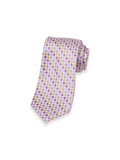 Geometric Woven Silk Tie - Purple Multi