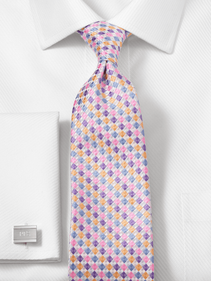 Alternate Image of Geometric Woven Silk Tie-1