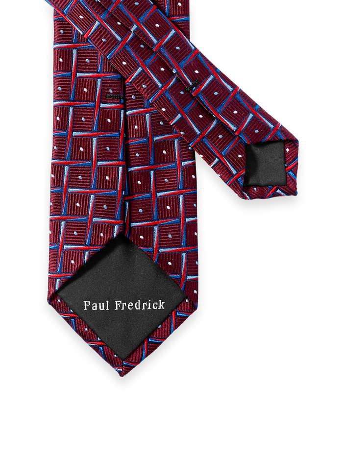 Alternate Image of Geometric Woven Silk Tie-2