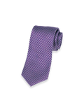 Product Image of Grid Woven Silk Tie-Purple
